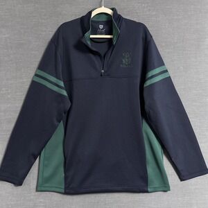 Island Green Golf Ireland Quills Pullover 2XL Blue Green 1/4 Zip Long Sleeve 52